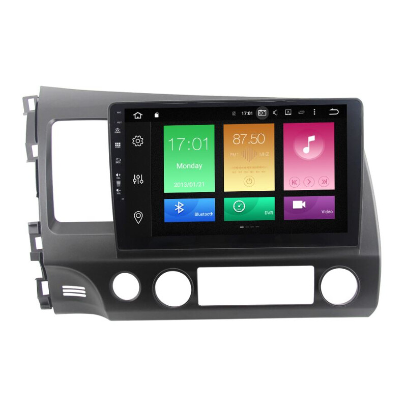 Honda Civic FD6 2006-2011 Model 10.1 İnç Multimedya Teyp (Çerçeveli) Carplay Özellikli Kablo ve Soketleriyle Birlikte