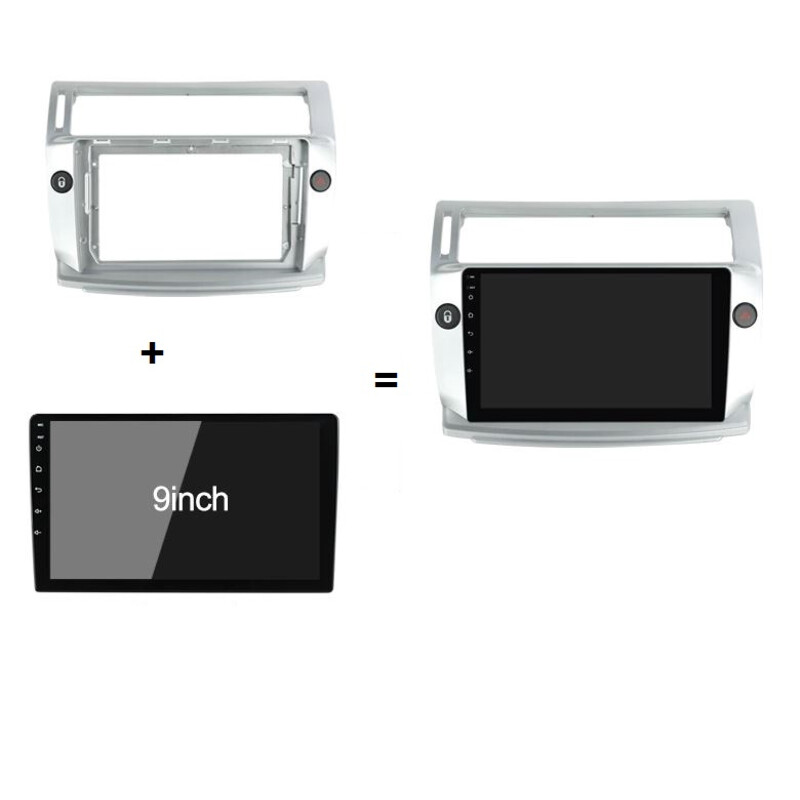 Citroen C4 2005-2010 9 İnç Multimedya Teyp (Çerçeveli) Carplay Özellikli