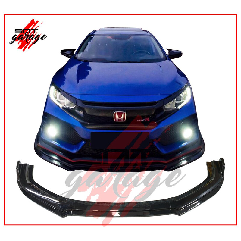 Honda Civic FC5 2016-2021 Çift Katlı Ön Lip Piano Black