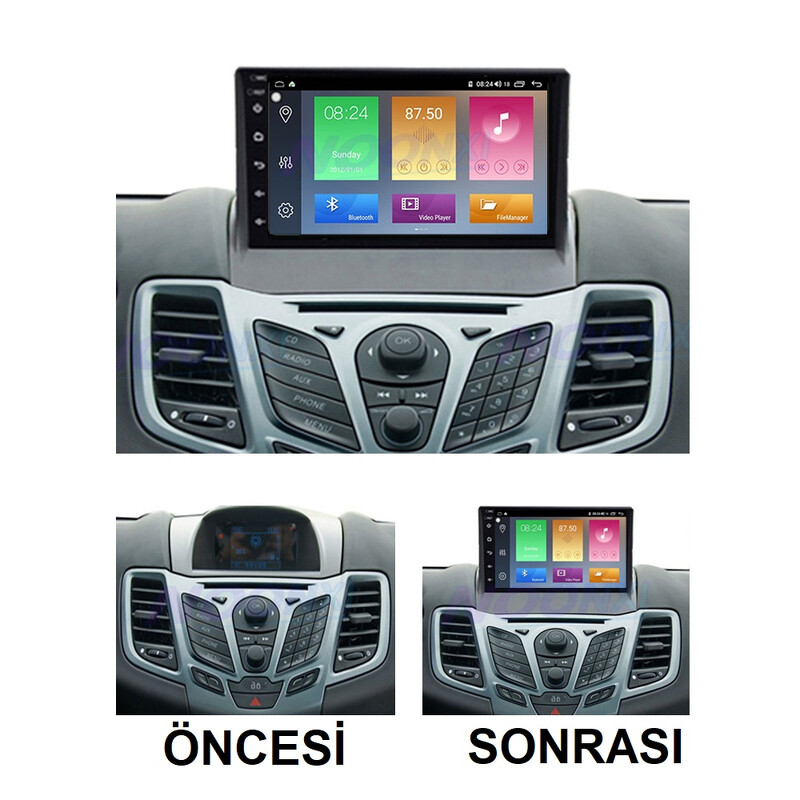Ford Fiesta 2008-2017 - 9 İnç Multimedya Teyp Çerçevesi