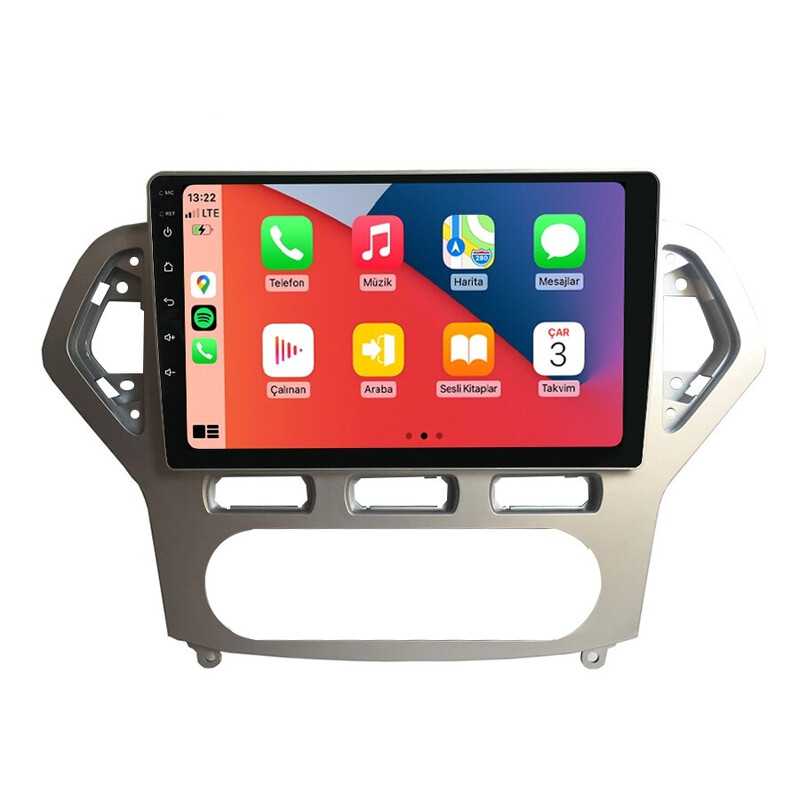 Ford Mondeo 9 İnç Multimedya Teyp (Çerçeveli) Carplay Özellikli (Silver) 2010-2014