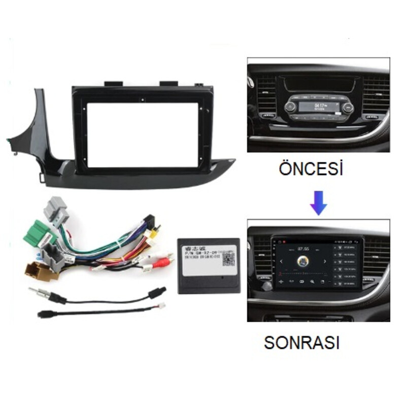 Opel Mokka X 2016-2019 9 İnç Multimedya Teyp (Çerçeveli) Carplay Özellikli