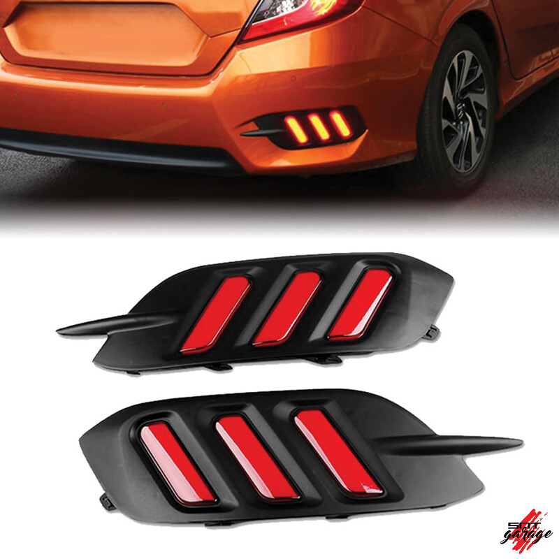 Honda Civic FC5 3 Çizgi Arka Reflektör 2016 2021