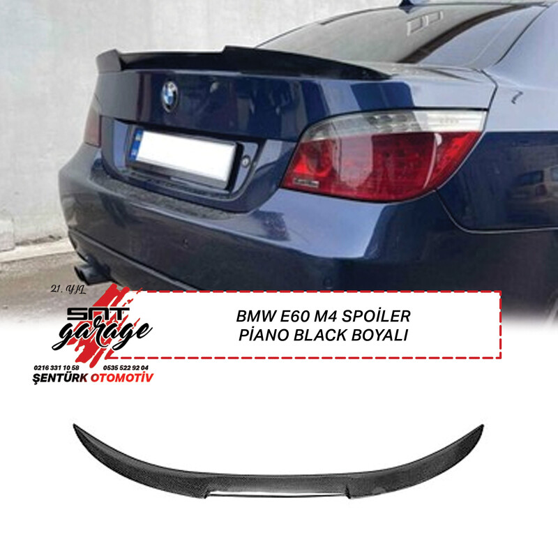 BMW E60 M4 Spoiler Piano Black Boyalı (2004-2010)