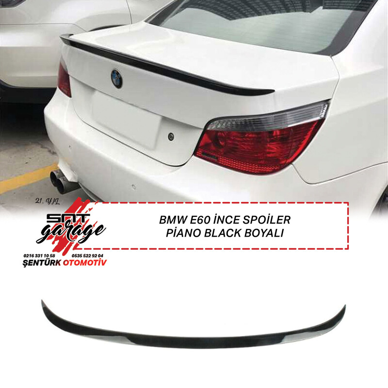 Bmw E60 İnce Spoiler Piano Black (2004-2010)
