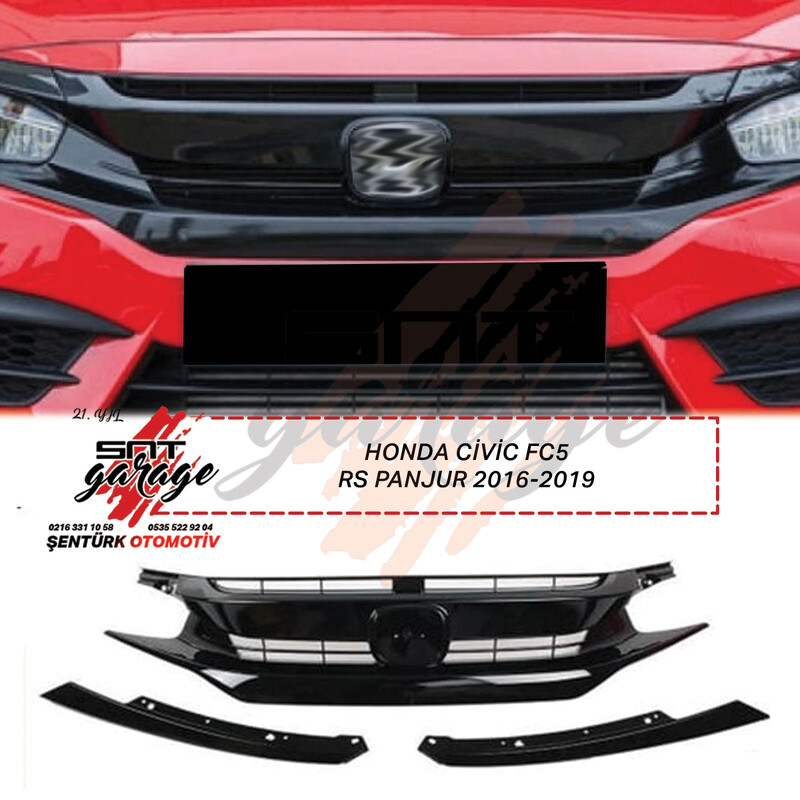 Honda Civic FC5 Rs Panjur Piano Black 2016 2020
