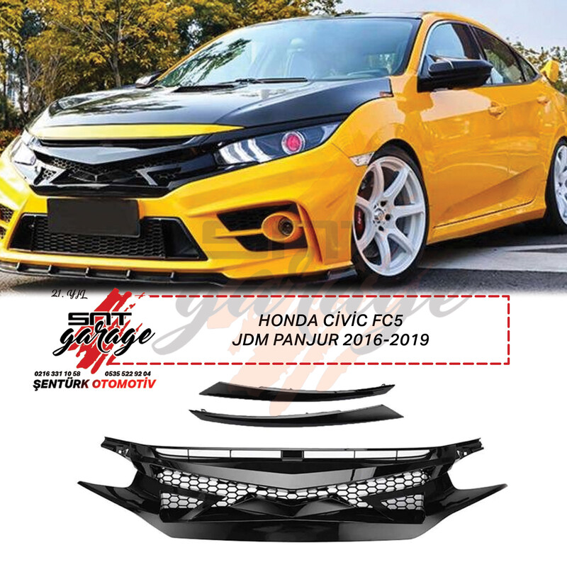 Honda Civic FC5 Batman Panjur Piano Black 2016 2020