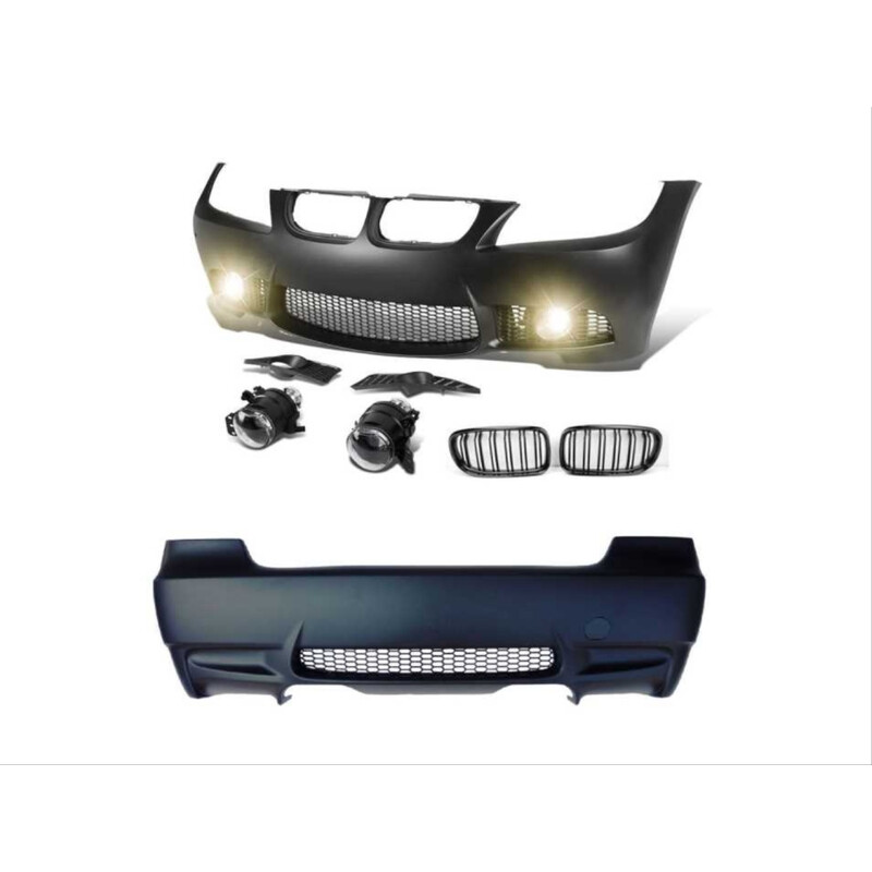 Bmw 3 Serisi E90 Lci İçin Uyumlu 2009-2011 M3 Görünüm Body Kit ( Ön-Arka Tampon - Panjur - Sis Lambası)