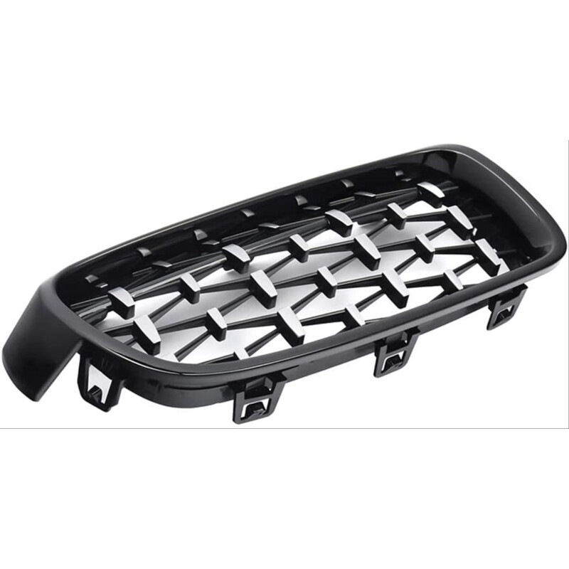 Bmw 3 Serisi F30 2012-2018 İçin Uyumlu Böbrek Diamond Panjur Piano Black