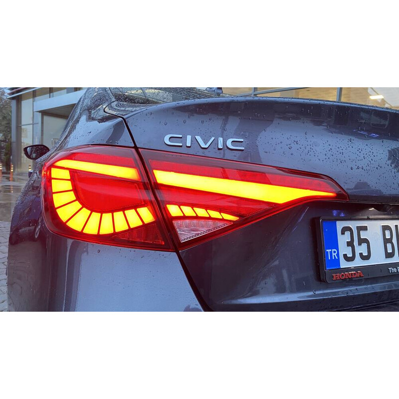 Honda Civic FE1 2022+ Animasyonlu Dragon Led Stop Kırmızı Model