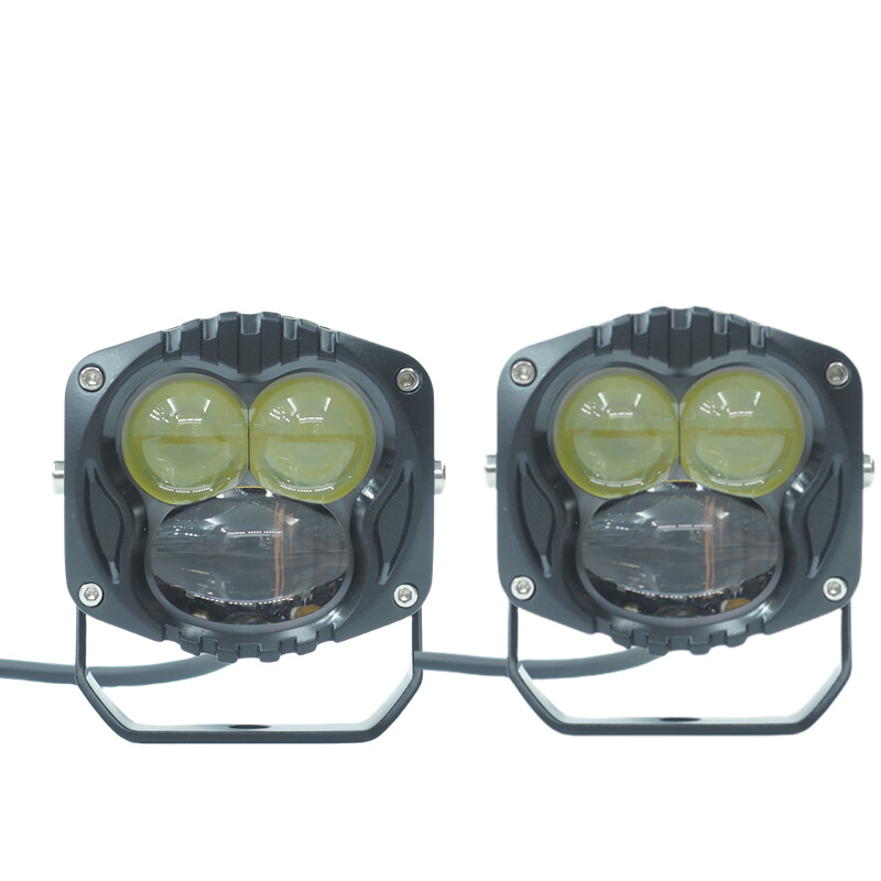 Offroad Sis Lambası Sarı-Beyaz Set siyah Çerçeve 7.3 x 6.8 x 6.8 cm 12-30v / LASS369