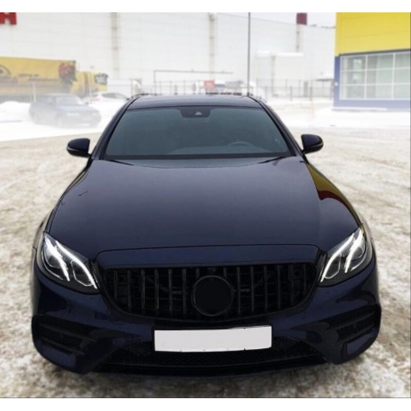 Mercedes W212 İçin Uyumlu 2013-2015 E Serisi İçin Uyumlu Gtr Panjur - Siyah (Makyajlı Kasa)