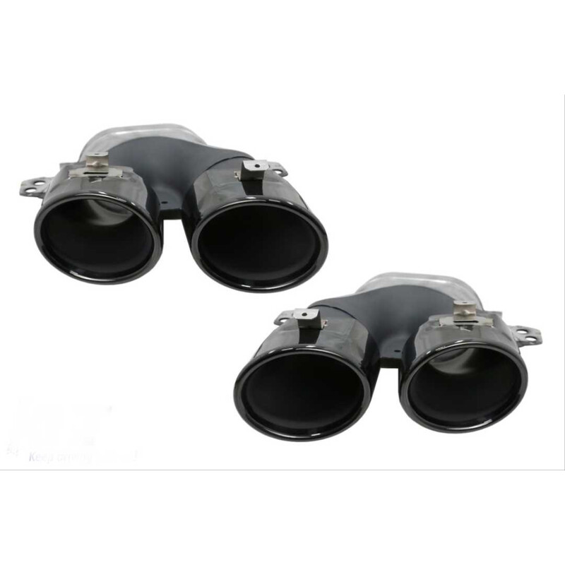 Mercedes W205 C Serisi İçin C43 Difüzör & Egzoz Seti (Amg Sedan) (Siyah Egzoz ile)