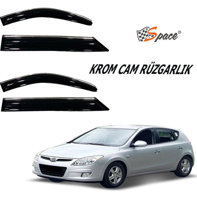 Krom cam rüzgarlığı 1.2mm Hyundai I30 2009 4`lü / CARU433