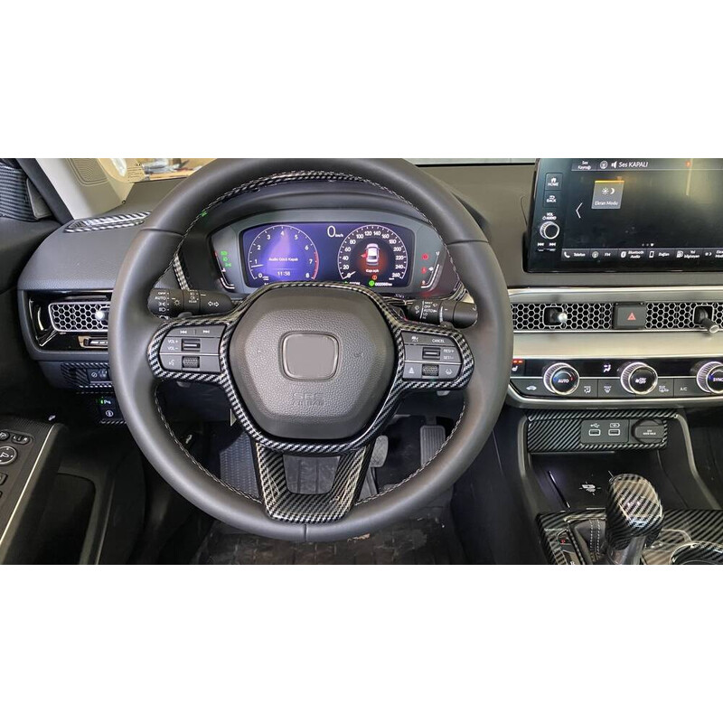 Honda Civic Karbon Direksiyon Kaplama Seti 2022