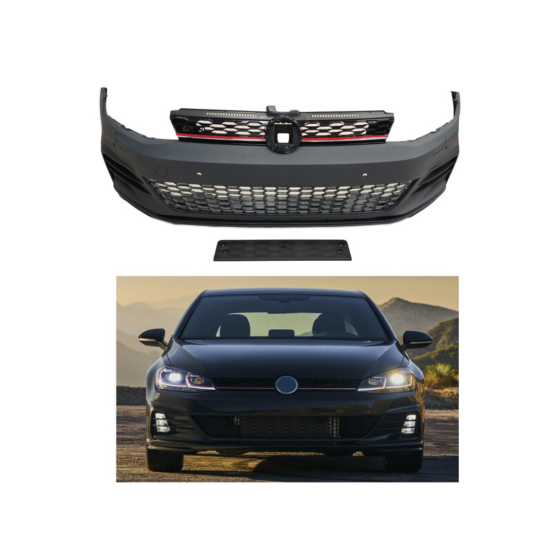 Volkswagen Golf 7,5 2017-2020 İçin Uyumlu Gti Ön Tampon ve Panjur Seti