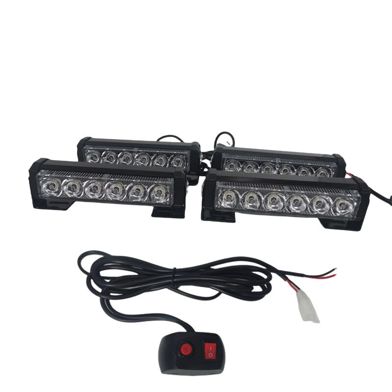 Çakar lamba Power ledli 4`lü kırmızı-mavi 12V / LAPA194-3