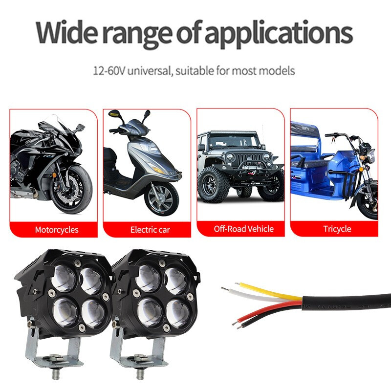 Offroad Sis lambası Mavi Gündüz Ledli Çakarsız 7.8 x 7.8 x 7.1 cm set 12-60v / LASS366