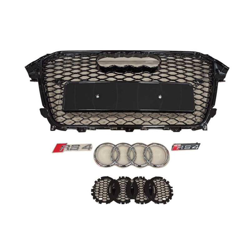 Audi A4 RS4 Ön Panjur 2013-2015 Siyah Çerçeve