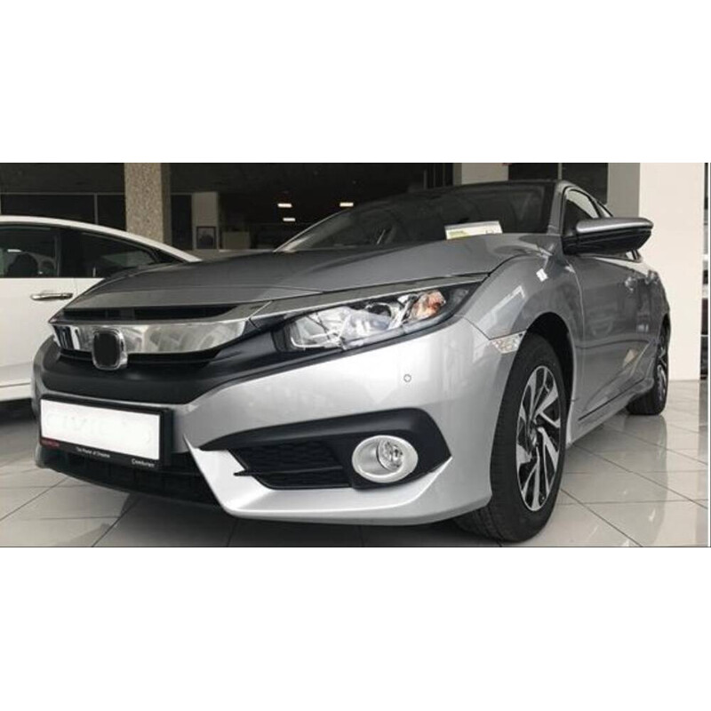 Honda Civic Fc5 2016-2020 İçin Uyumlu Oval Sis Kaplaması Silver