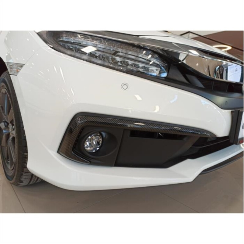 Honda Civic Fc5 2019-2021 İçin Uyumlu Ön Sis Kaşı Kaplaması Karbon (Makyajlı Kasa)