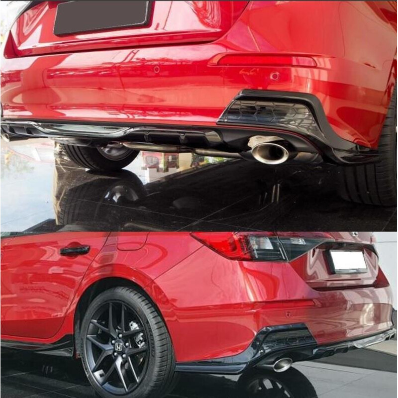 Honda Civic FE1 2022 İçin Uyumlu Arka Flap Takımı - Piano Black