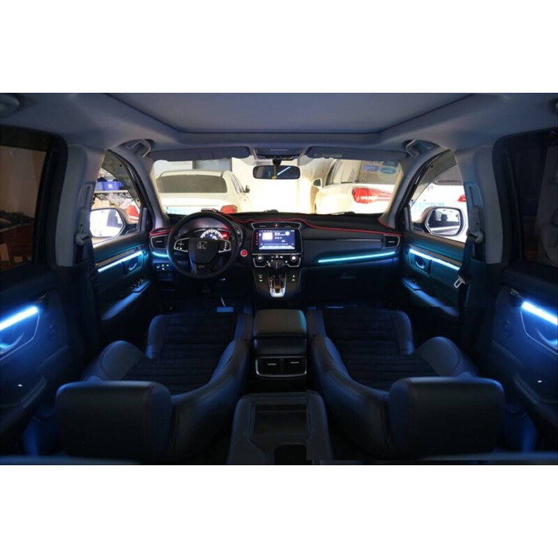 Honda Cr-v 2018+ İçin Uyumlu Ambians Aydınlatma Set - 64 Renk (Karbon Kaplama Renk)