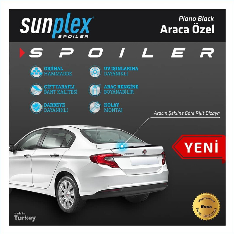 Fiat Egea 2015-2021 Sunplex Piano Black Spoiler