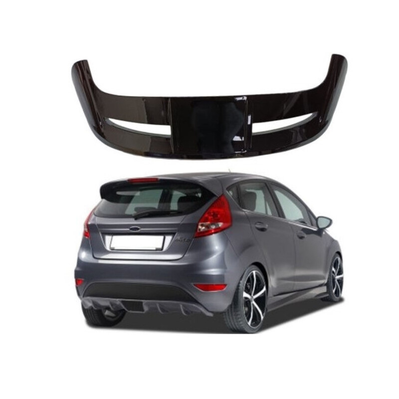 Ford Fiesta 2008-2014 İçin Işıklı Spoiler - Piano Black