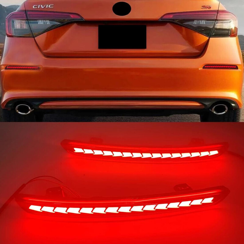 Honda Civic FE1 Animasyonlu Arka Tampon Ledi Smoke 2022 Sonrası