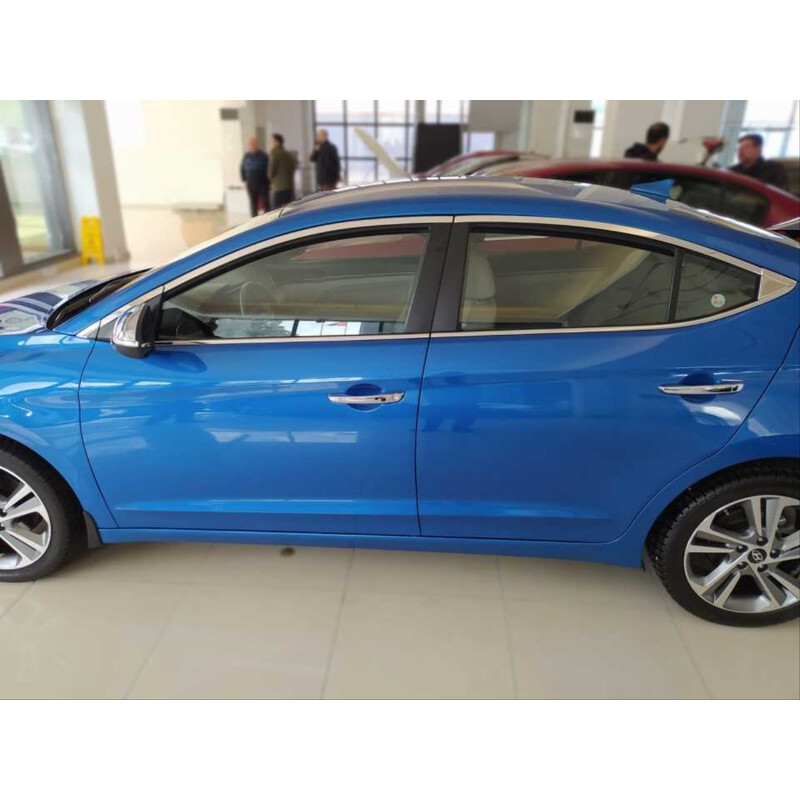 Hyundai Elantra 2016-2018 Cam Çıtası Nikelaj 10 Parça