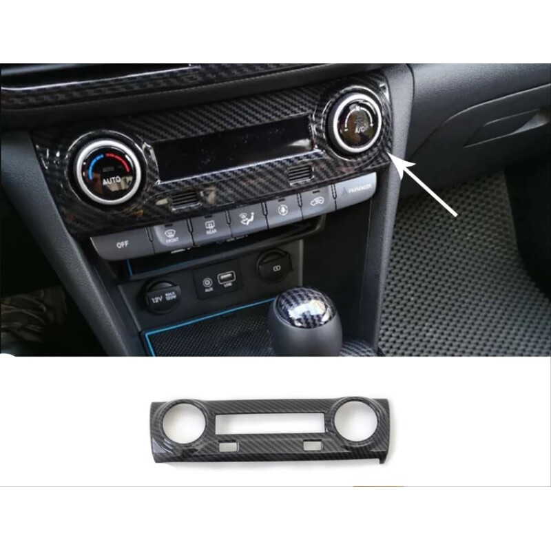 Hyundai Kona Klima Dügme Kaplama - Karbon