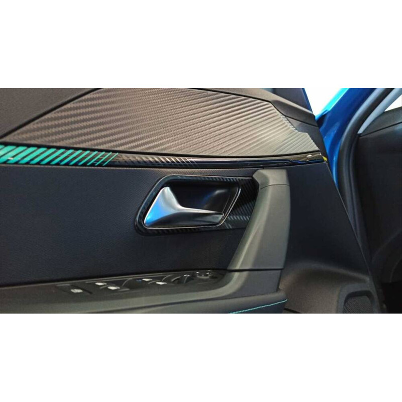 Peugeot 2008 İç Kapı Açma Kolu Kaplama - Karbon
