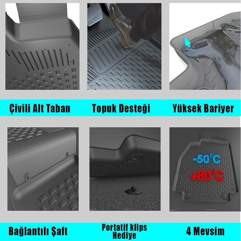 Seat İbiza 3 4,5D Havuzlu Paspas Seti 2001 2008