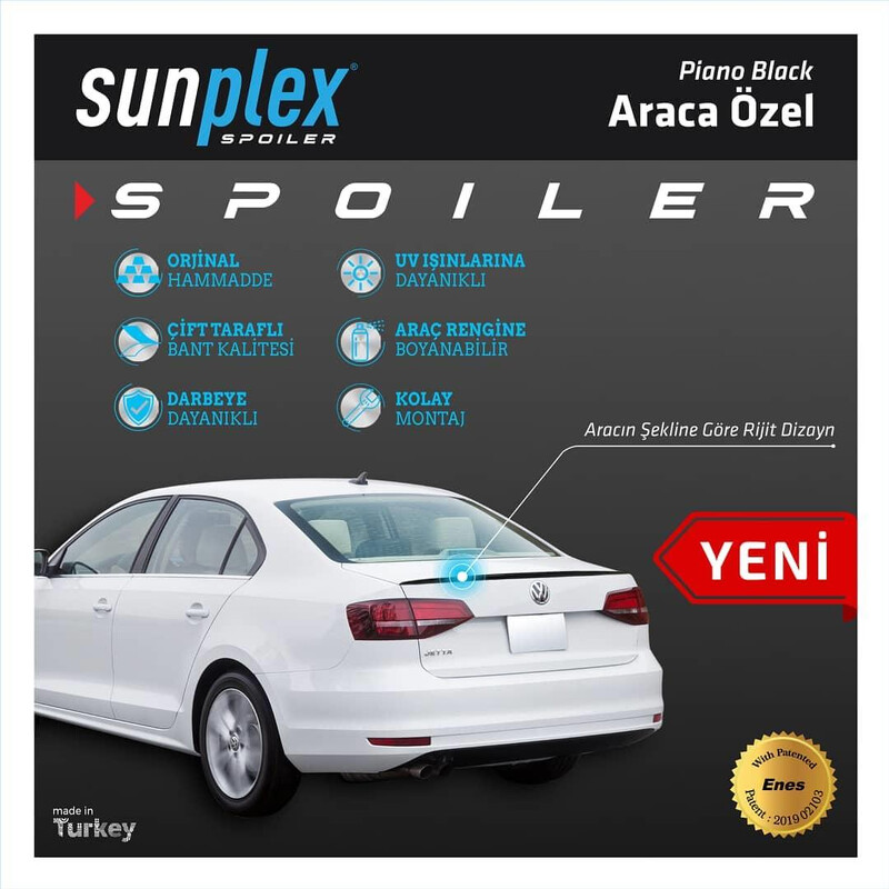Volkswagen Jetta 2010-2017 Sunplex Piano Black Spoiler